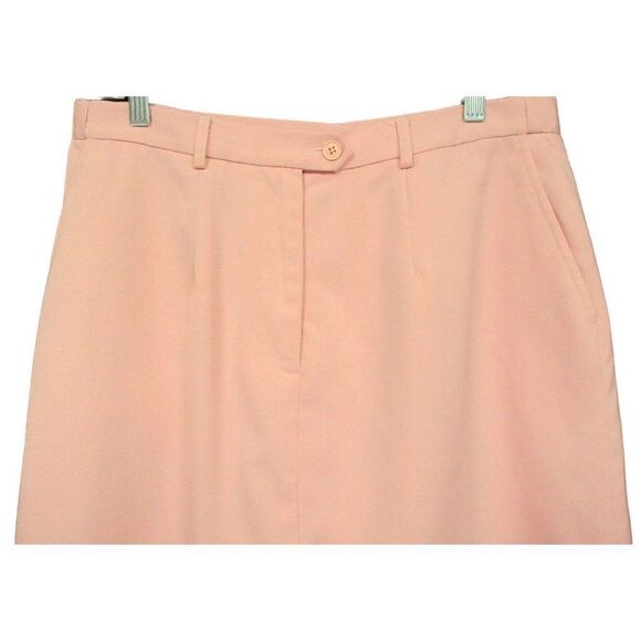 Appleseed's Pastel Pink Fully Lined Pencil Skirt Front Pockets Back Vent Sz 14 - Picture 2 of 4